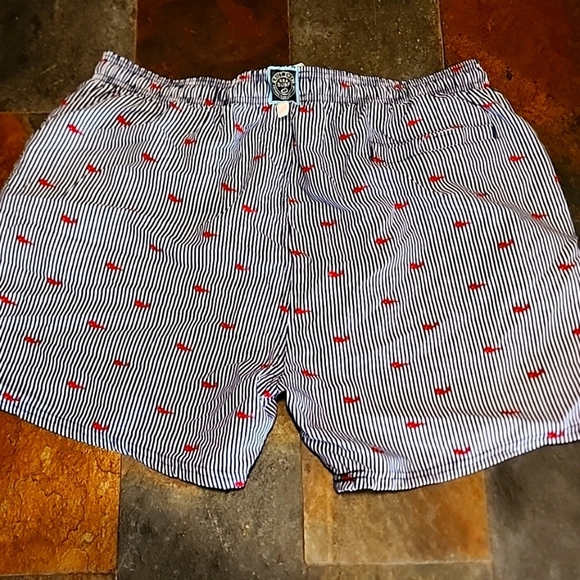 Men's XL Exist Swim Trunks Whales Stripes - Picture 4 of 8